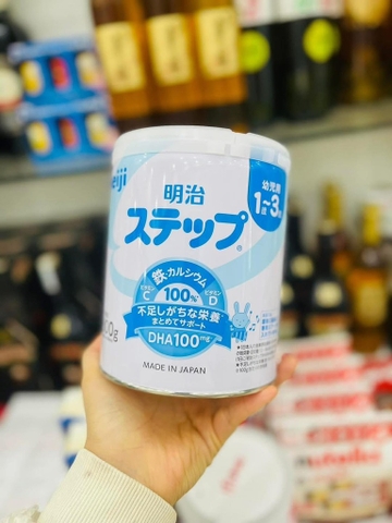 Sữa Meiji nội địa Nhật số 1-3 vỏ xanh mẫu mới nắp kẻ ngang (lon 800g)