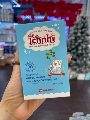 Kem Hăm Ngứa Thảo Dược Ích Nhi 30g – Hỗ Trợ Chăm Sóc Da Cho Bé Bị Hăm, Rôm Sảy, Mẩn Ngứa, Côn Trùng Đốt