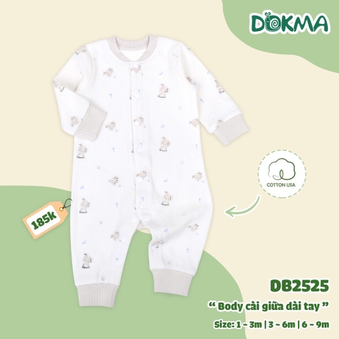 Body cài giữa dài tay Dokma DB2525