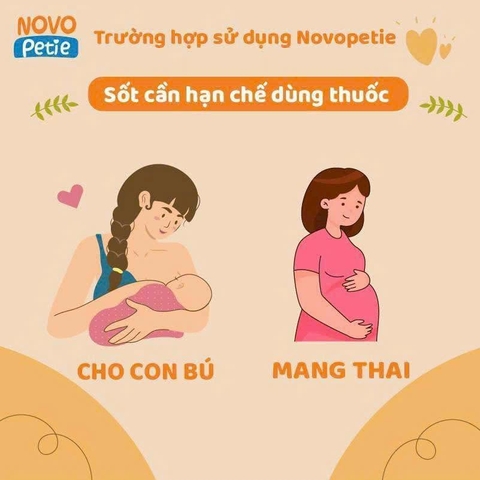 Xịt Giải Cảm Hạ Sốt Novo Petie 100ml – Hỗ Trợ Làm Mát Cơ Thể, Giảm Khó Chịu Khi Bé Bị Sốt