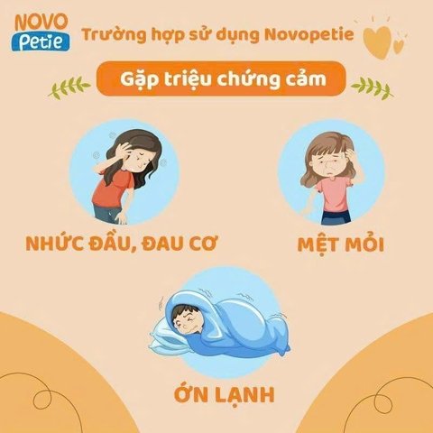 Xịt Giải Cảm Hạ Sốt Novo Petie 100ml – Hỗ Trợ Làm Mát Cơ Thể, Giảm Khó Chịu Khi Bé Bị Sốt