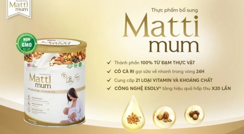 Sữa Hạt Matti Mum Dành Cho Mẹ Bầu Và Mẹ Sau Sinh Hỗ Trợ Lợi Sữa ( Date Mới) 650g