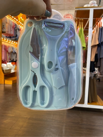 PK ĂN DẶM - Bộ dao thớt Misan 4 chi tiết chế biến đồ ăn dặm