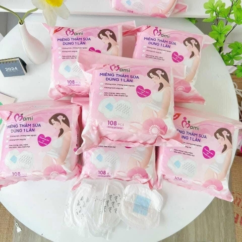 Miếng dán thấm sữa dùng 1 lần Mami 108 miếng ( mẫu mới)