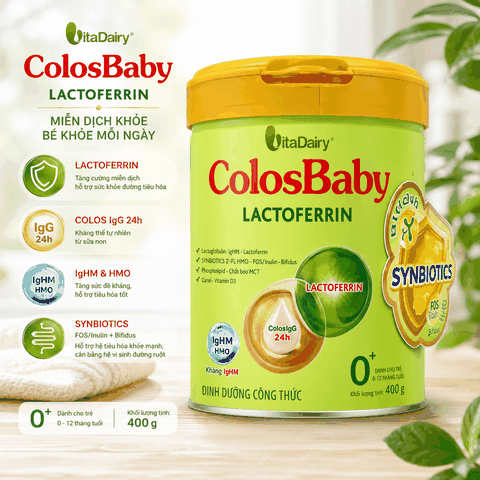 Sữa ColosBaby Lactoferrin 0+ 400g Cho Trẻ 0–12 Tháng Tăng Đề Kháng Hỗ Trợ Tiêu Hóa