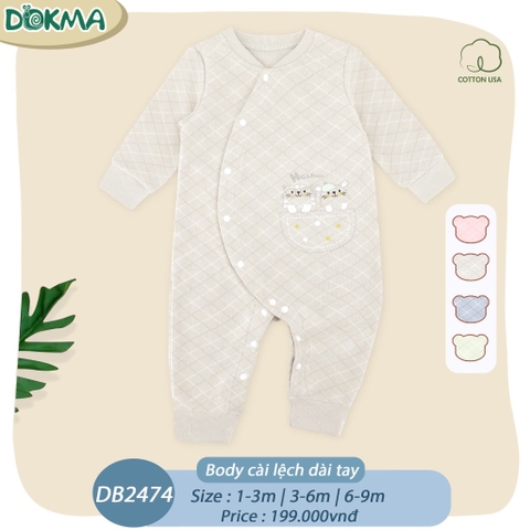 Dokma - Body cài lệch dài tay DB2474
