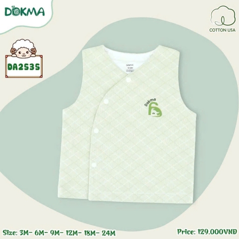 Dokma - Áo ghi lê cài lệch trần bông (3-24m) DA 2535