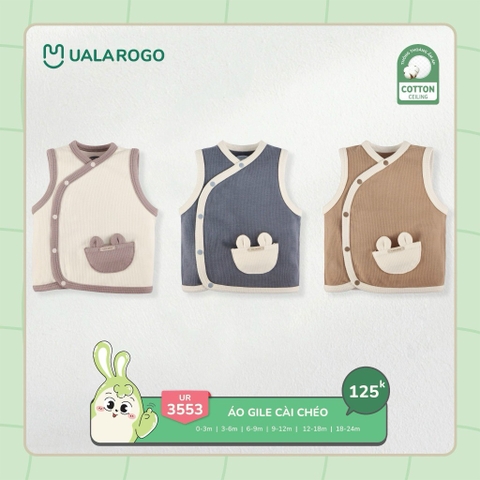 Áo ghile nẹp chéo nỉ tăm Ularogo mẫu mới 2024