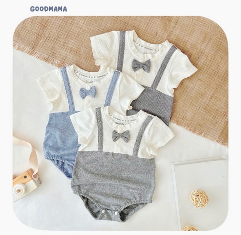 Goodmama - Body chip công tử cho bé 2 màu xanh + xám