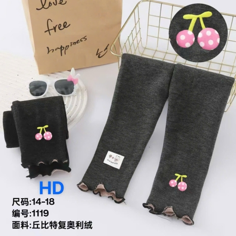 Quần legging mèo lót lông size nhí cho bé