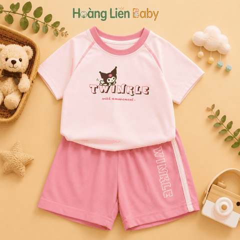 Bộ Thể Thao Bé Gái Cao Cấp Mềm Mịn Mát Lạnh TWINKLE Size 90-130 Form To