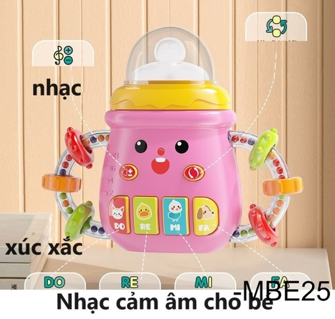 ĐỒ CHƠI - Lục lạc, gặm nướu hình bình sữa có nhạc vui nhộn cho bé