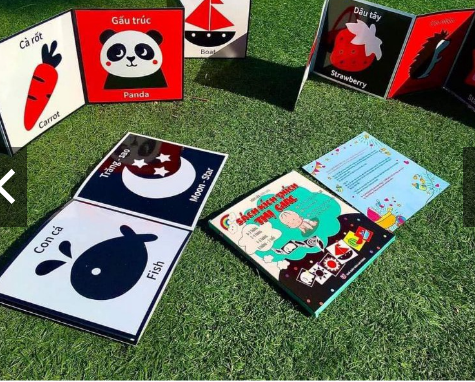 Sách Kích Thích Thị Giác Cho Bé/Trọn Bộ Tranh Kích Thích Thị Giác Ziczac Cho Bé 0-2 Tuổi