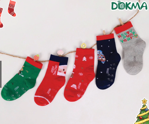 Set 5 đôi tất Dokma Noel size 1-3 & 3-5 tuổi