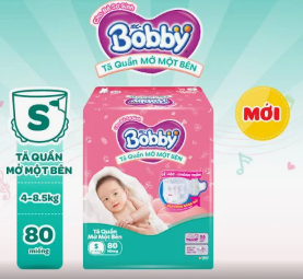 Tã Quần Mở Một Bên Bobby S (NB 74+6) dành cho bé sơ sinh