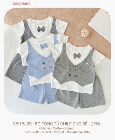 Goodmama - Bộ công tử cộc tay 6- 36m