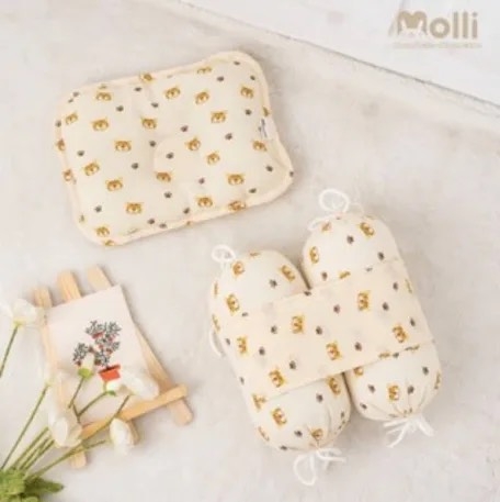 Bộ gối chặn và gối chống lõm đầu Molli cho bé