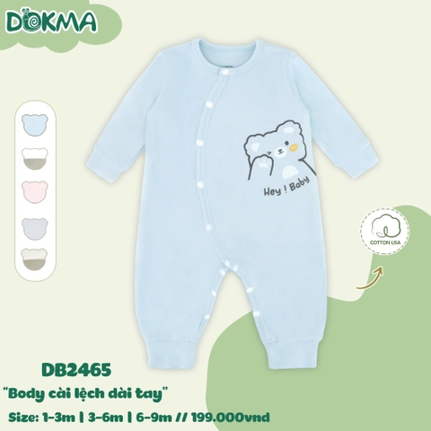 DOKMA - Body cài lệch dài tay DB2465