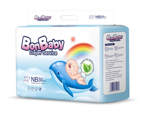 BonBaby cá heo - - Bỉm Dán NB 30 Miếng
