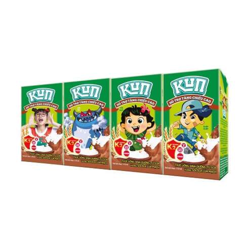 Sữa Kun Socola Lúa mạch hộp 110ml ( LỐC)