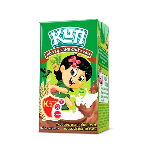 Sữa Kun Socola Lúa mạch hộp 110ml ( LỐC)