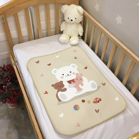 Tấm lót chống thấm 4D cho bé sơ sinh thay tã bỉm mẫu mới nhiều họa tiết