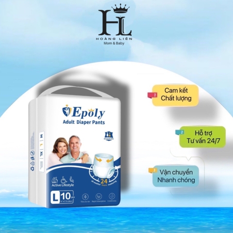 Bỉm quần người lớn Epoly 10 miếng dành cho người già phụ nữ sau sinh