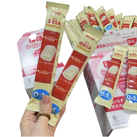Sữa Meiji Thanh Nội Địa Nhật Bản 0-1 tuổi mẫu mới (30 thanh/hộp)