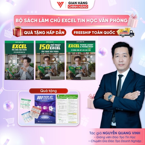 Bộ 3 Sách Power Query & Power Pivot, 150 Thủ Thuật Và Excel Từ Cơ Bản Đến Nâng Cao