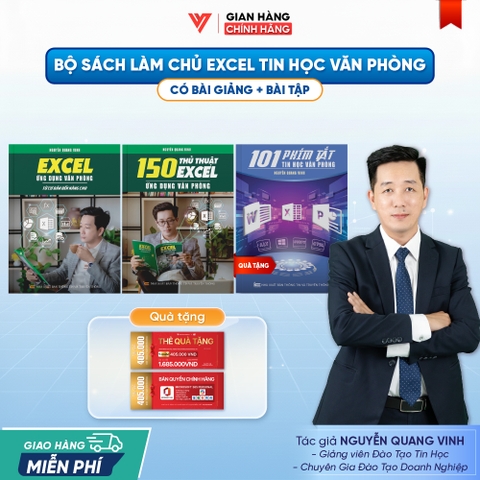Bộ 2 Sách Excel Và 150 Thủ Thuật Ứng Dụng Văn Phòng Từ Cơ Bản Đến Nâng Cao