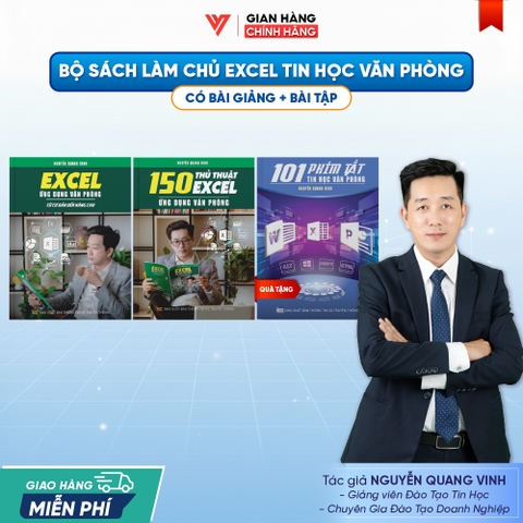 Bộ 2 Sách Excel Và 150 Thủ Thuật Ứng Dụng Văn Phòng Từ Cơ Bản Đến Nâng Cao