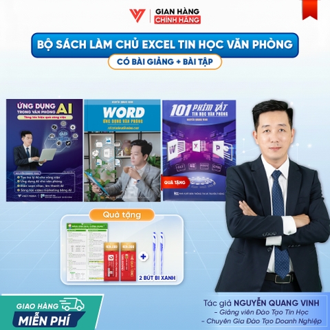 Bộ 2 Sách Ứng Dụng AI Và Word Từ Cơ Bản Đến Nâng Cao Ứng Dụng Văn Phòng