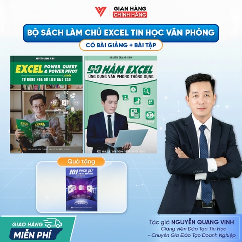 Bộ 2 Sách 90 Hàm Excel Và Excel Power Query & Power Pivot Ứng Dụng Văn Phòng