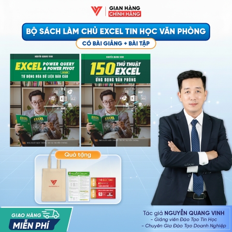 Bộ 2 Sách Tin Học Power Query & Power Pivot Và 150 Thủ Thuật Excel Ứng Dụng Văn Phòng