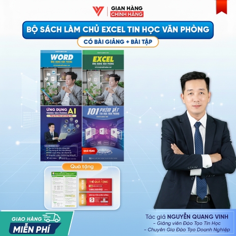 Bộ 3 Sách Word - Excel - Ứng dụng AI Trong Văn Phòng