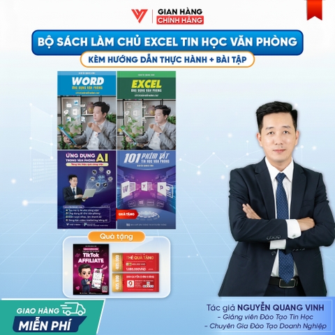 Bộ 3 Sách Word - Excel - Ứng dụng AI Trong Văn Phòng