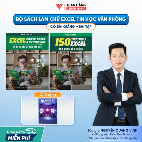 Bộ 2 Sách Power Query & Power Pivot Và 150 Thủ Thuật Excel Ứng Dụng Văn Phòng