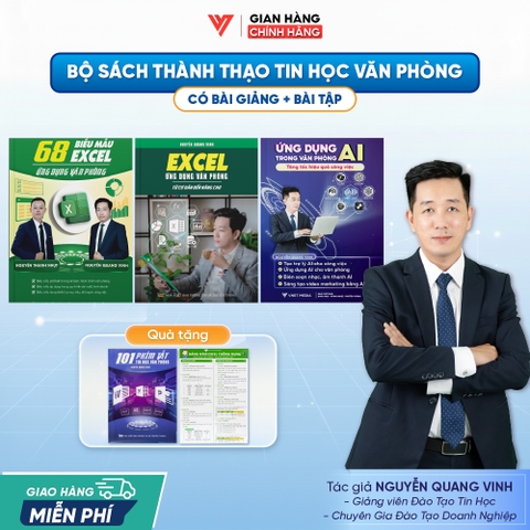 Bộ 3 Sách Excel - 68 Biểu mẫu Excel - Ứng dụng AI Trong Văn Phòng