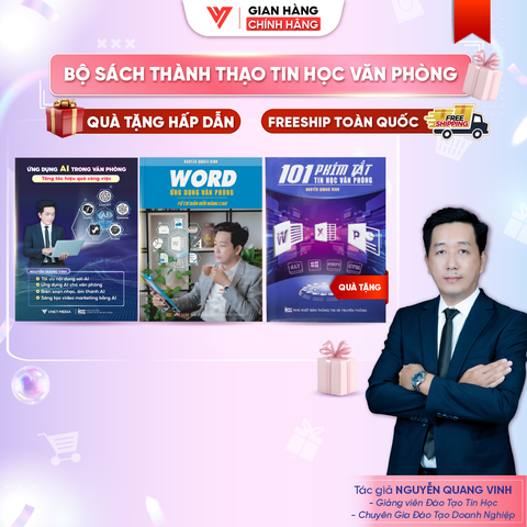 Bộ 2 Sách Ứng Dụng AI Và Word - Ứng Dụng Văn Phòng Từ Cơ Bản Đến Nâng Cao