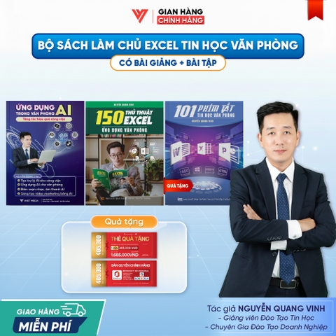 Bộ 2 Sách Ứng Dụng AI Và 150 Thủ Thuật - Ứng Dụng Văn Phòng Từ Cơ Bản Đến Nâng Cao