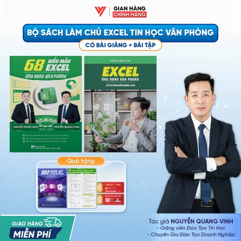 Bộ 2 Sách Tin Học 68 Biểu Mẫu Excel Và Excel Từ Cơ Bản Đến Nâng Cao Ứng Dụng Văn Phòng