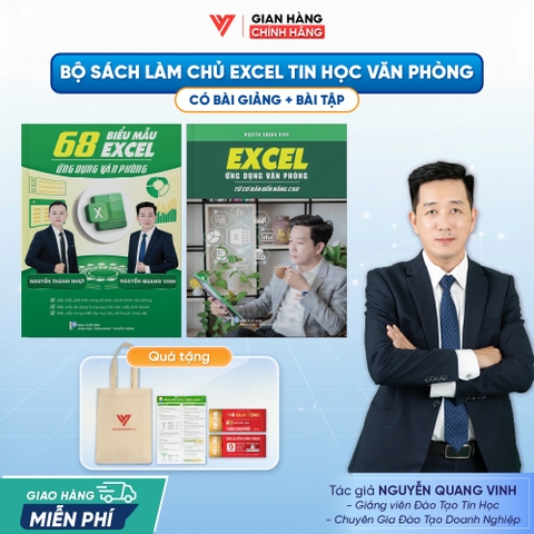 Bộ 2 Sách Tin Học 68 Biểu Mẫu Excel Và Excel Từ Cơ Bản Đến Nâng Cao Ứng Dụng Văn Phòng