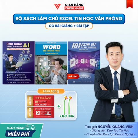 Bộ 2 Sách Ứng Dụng AI Và Word - Ứng Dụng Văn Phòng Từ Cơ Bản Đến Nâng Cao