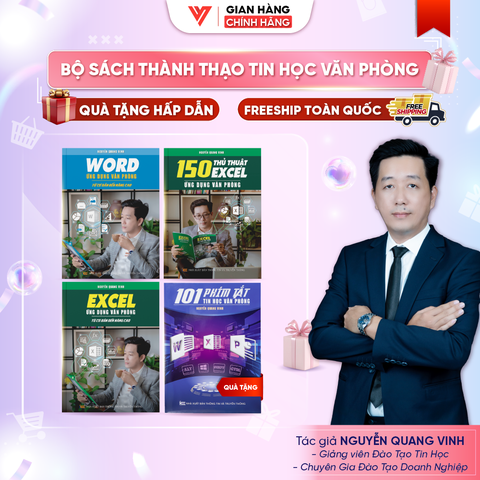 Bộ 3 Sách Word - Excel Và 150 Thủ Thuật Ứng Dụng Văn Phòng Từ Cơ Bản Đến Nâng Cao