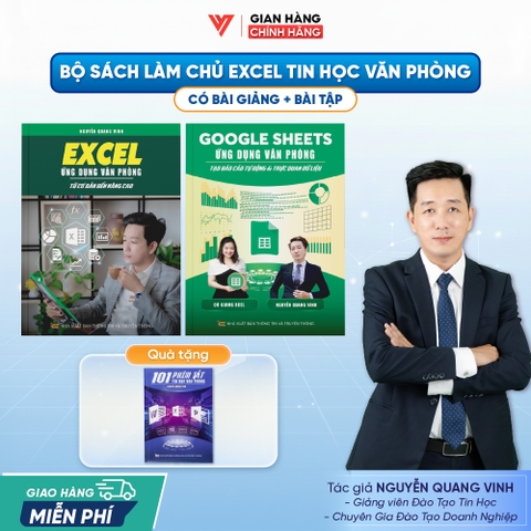 Bộ 2 Sách Excel - Google Sheets Ứng Dụng Văn Phòng