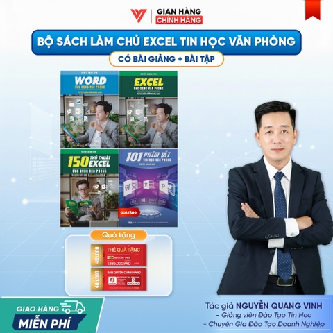 Bộ 3 Sách Word - Excel Và 150 Thủ Thuật Ứng Dụng Văn Phòng Từ Cơ Bản Đến Nâng Cao