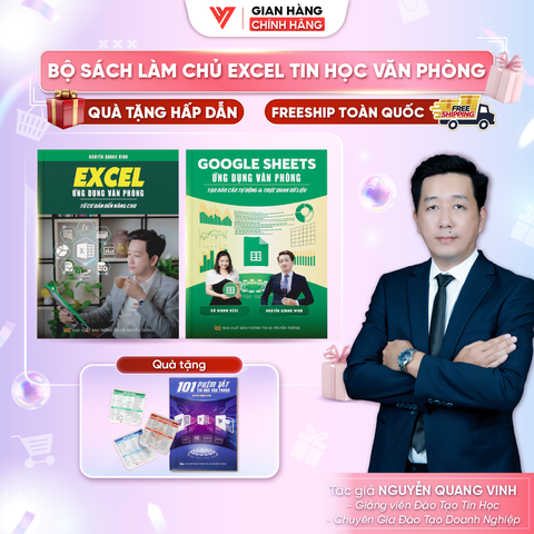 Bộ 2 Sách Excel - Google Sheets ứng dụng văn phòng