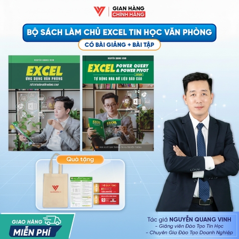 Bộ 2 Sách Tin Học Excel Từ Cơ Bản Đến Nâng Cao Và Power Query & Power Pivot