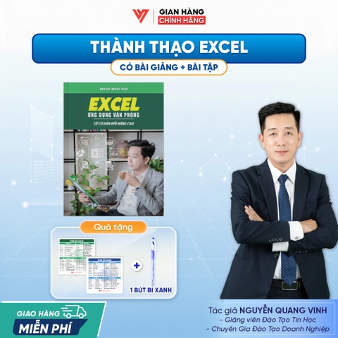 Sách Excel Ứng Dụng Văn Phòng Từ Cơ Bản Đến Nâng Cao - D01