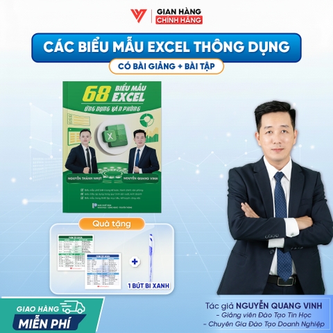 Sách 68 Biểu Mẫu Excel Ứng Dụng Văn Phòng - D08